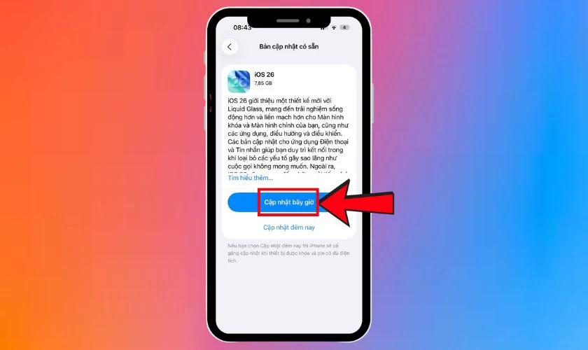 Tải và cài đặt iOS 26 trên iPhone