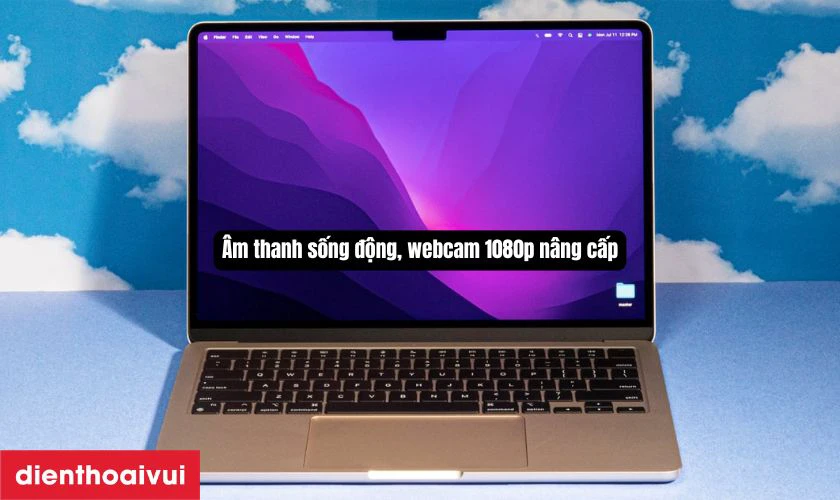 Âm thanh sống động, webcam 1080p nâng cấp