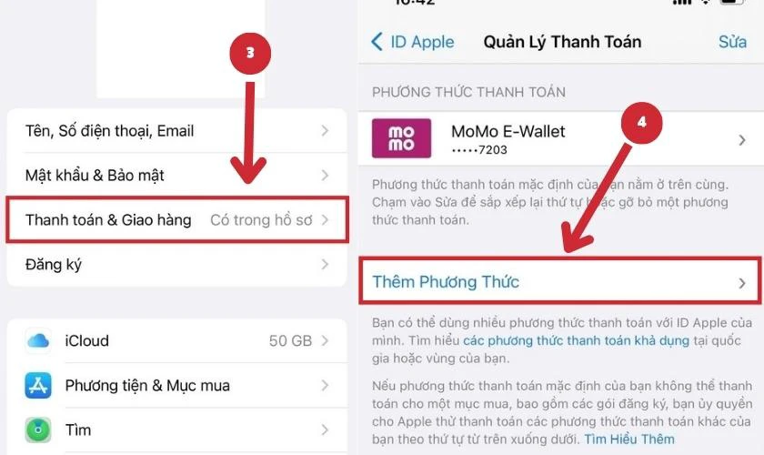 Thêm phương thức thanh toán