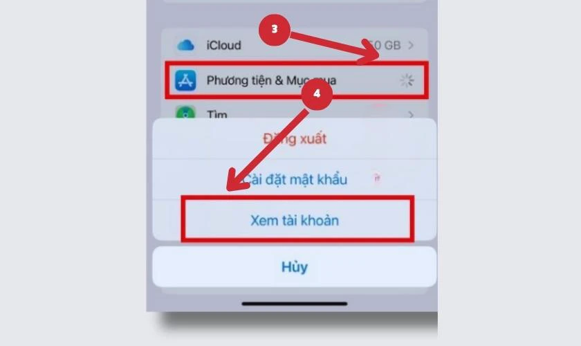 Chọn phương tiện và mục mua