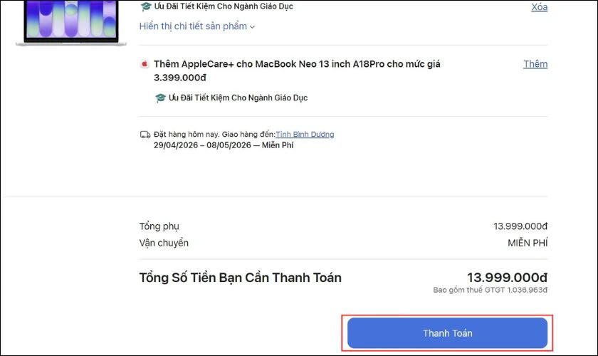 Kiểm tra giá ưu đãi và thêm sản phẩm vào giỏ hàng