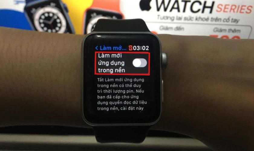 Cách khắc phục lỗi Apple Watch nhanh hết pin - Làm mới ứng dụng trong nền