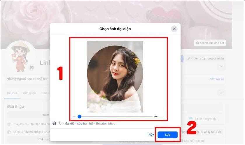 Điều chỉnh lại vị trí ảnh