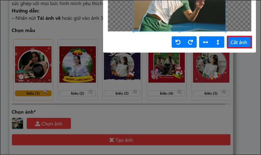 Sau đó bạn điều chỉnh kích thước và vị trí của ảnh