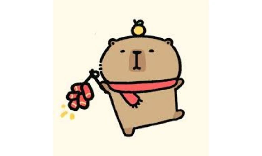 Avatar capybara Tết