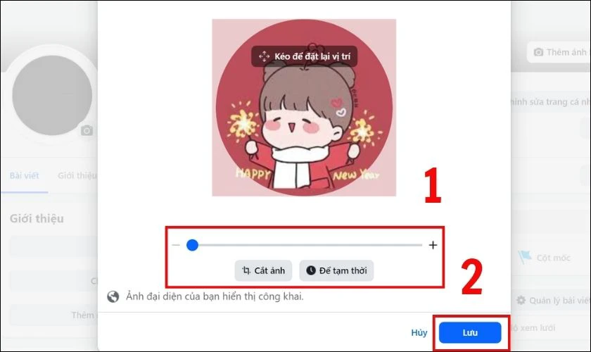 Căn chỉnh khung hình và lưu thay đổi