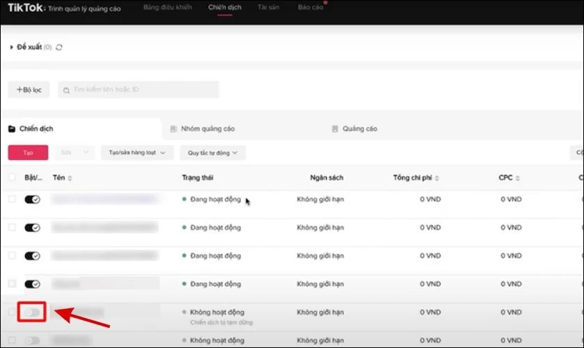 Cách hủy đăng ký quảng cáo trên TikTok