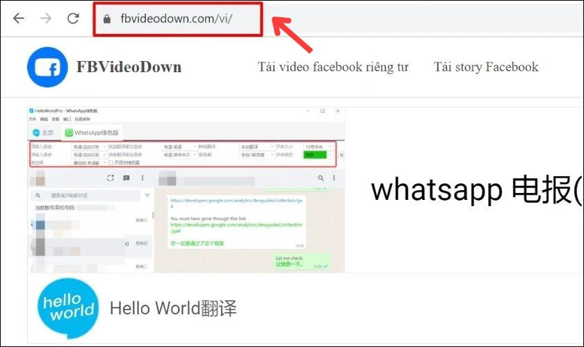 Tải video Livestream Facebook bằng web FBVideoDown