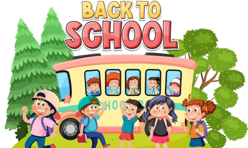 Back To School background chủ đề học sinh