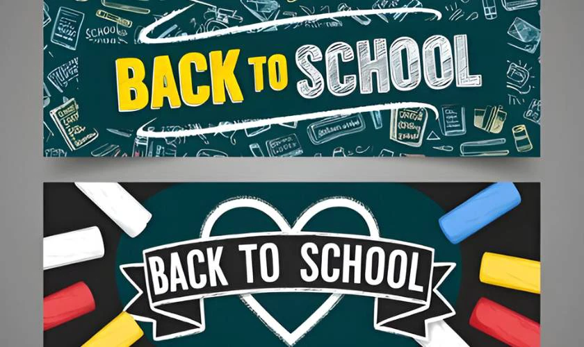Back to School banner 2025 đẹp