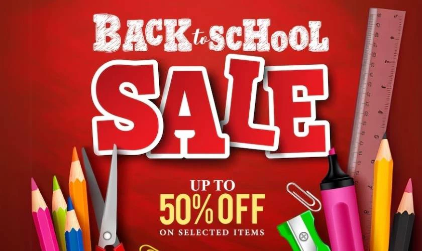 Banner Sale Back to School 2025 đẹp sale