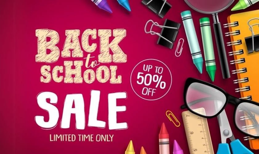 Banner Sale Back to School 2025 đẹp nhất