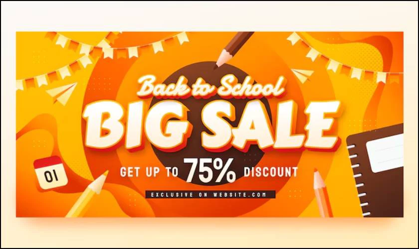 Banner Sale Back to School 2025 HD mới nhất