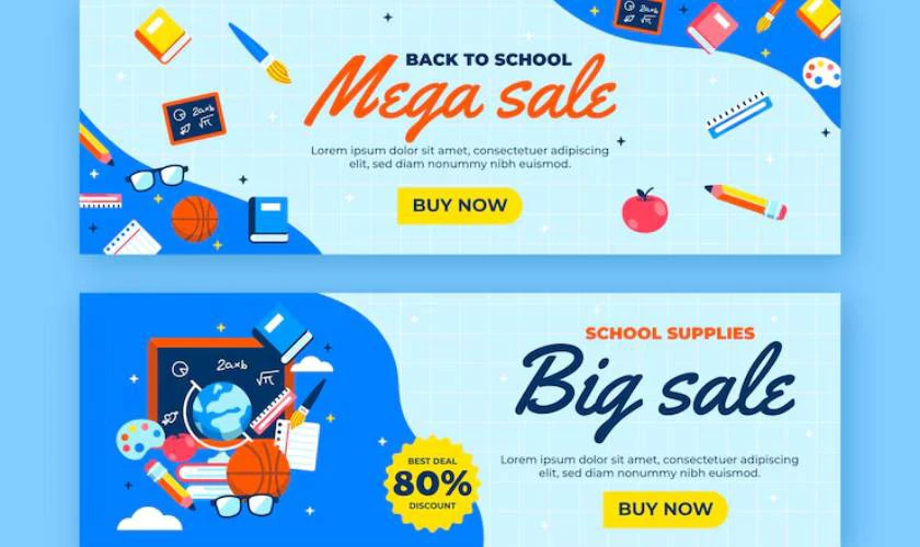 Banner Sale Back to School 2025 HD free