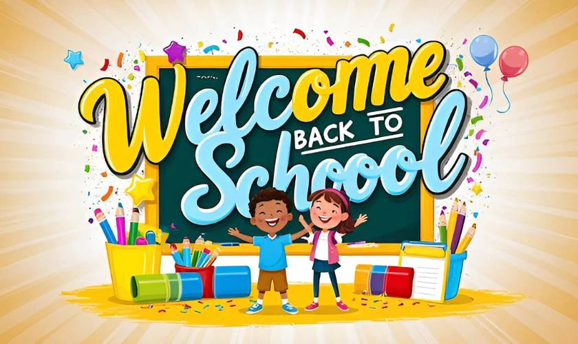 Back to School poster 2025 độc đáo HD