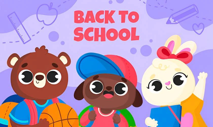 Back to School poster 2025 độc đáo cute