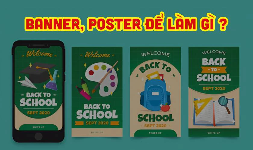 Back to School banner poster để làm gì