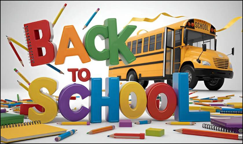 Back to School banner 2025 Full HD 3D