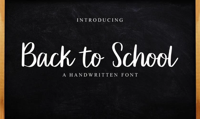 Back to School font đẹp, ấn tượng nhất