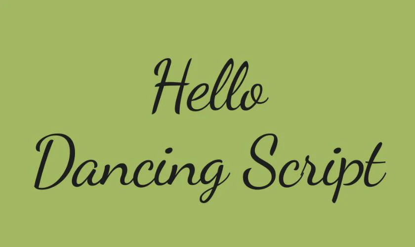 Dancing Script mang phong cách viết tay tự nhiên