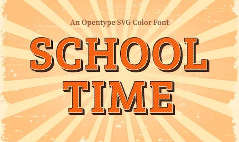Back to School font dễ thương, đáng yêu