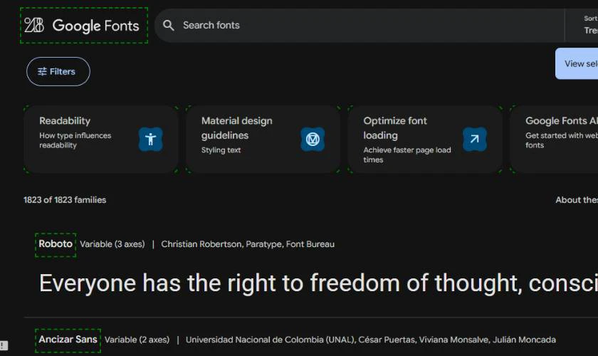 Google Fonts được xem là kho font mã nguồn mở lớn nhất hiện nay