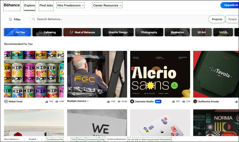 Behance là nền tảng dành cho cộng đồng sáng tạo toàn cầu
