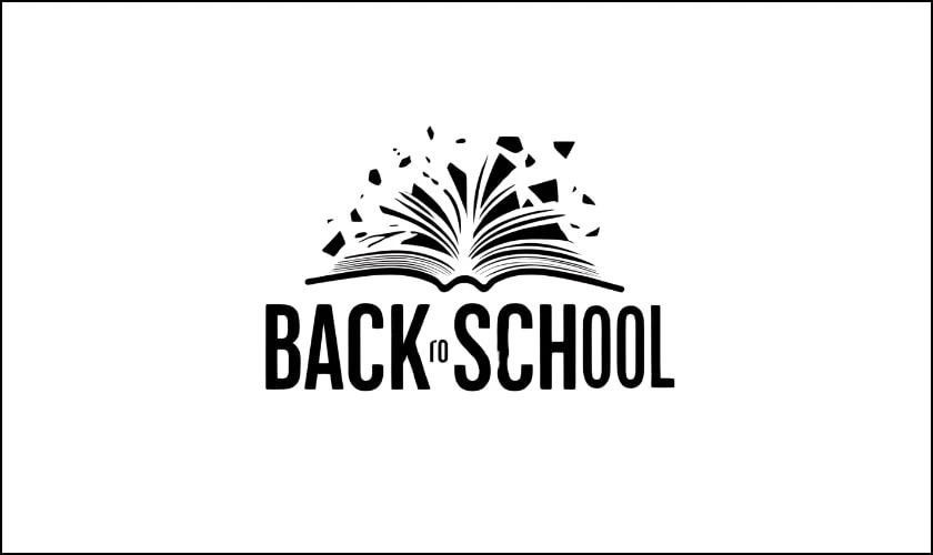 Các biểu tượng cần có trong logo Back to School 2 màu