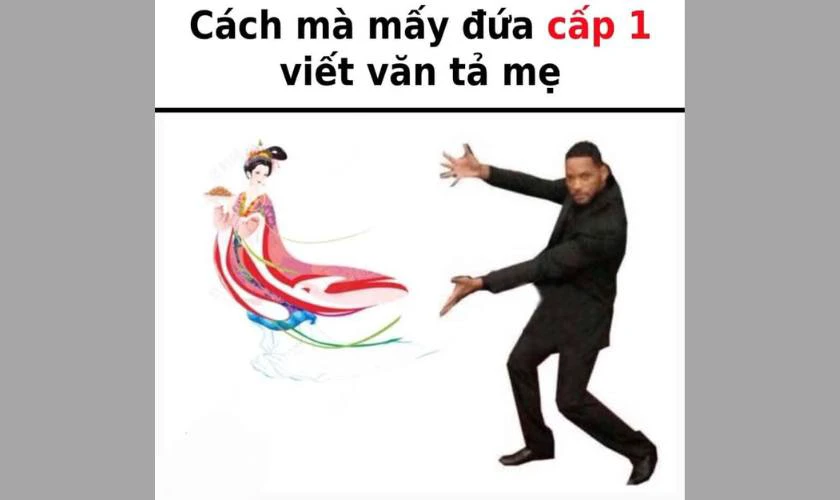 Cách mà học sinh cấp 1 tả mẹ