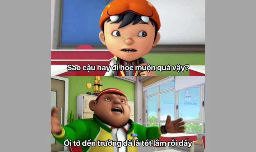 Meme học sinh đi học