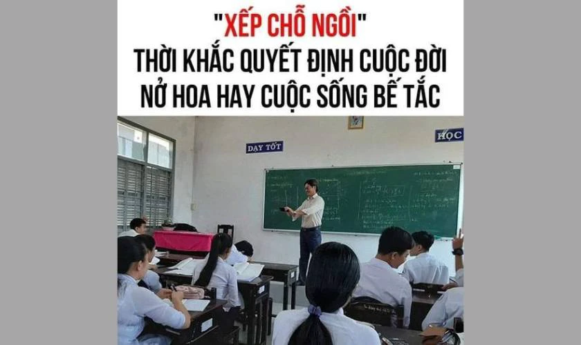 Thời khắc xếp chỗ ngồi trên lớp