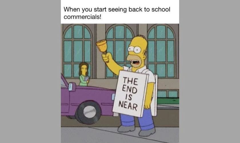Meme ngày tựu trường hài hước, tiếng anh