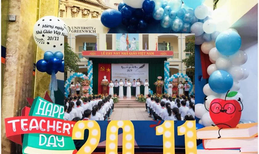 Backdrop 20/11 đẹp chào mừng ngày Nhà giáo Việt Nam 2025