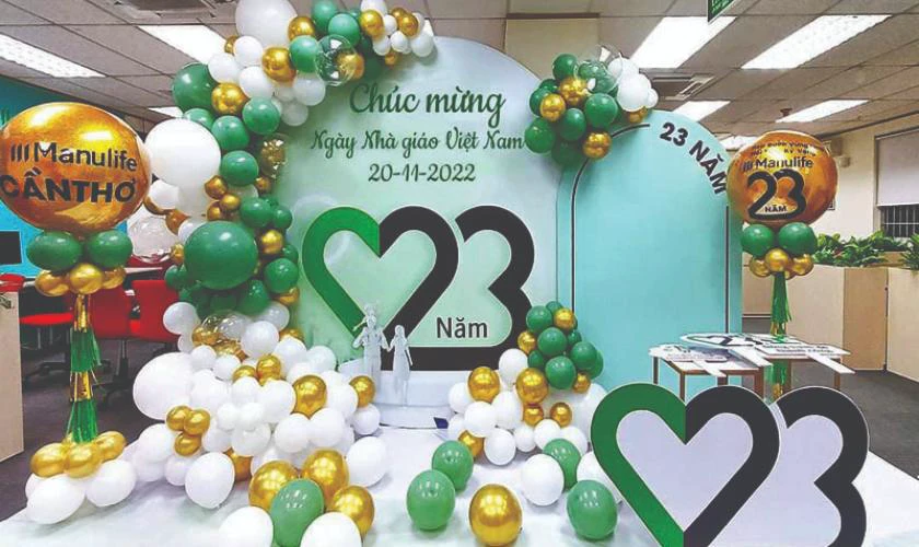Mẫu trang trí 20/11 ấn tượng