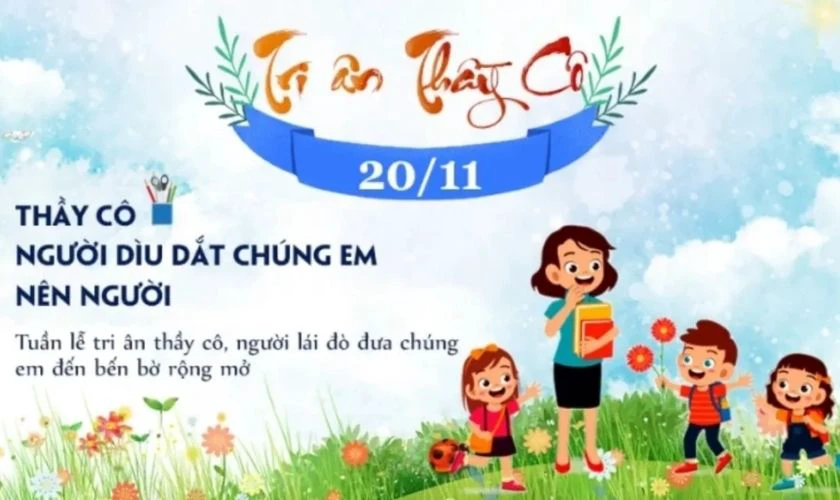 Backdrop cho trường mầm non hay