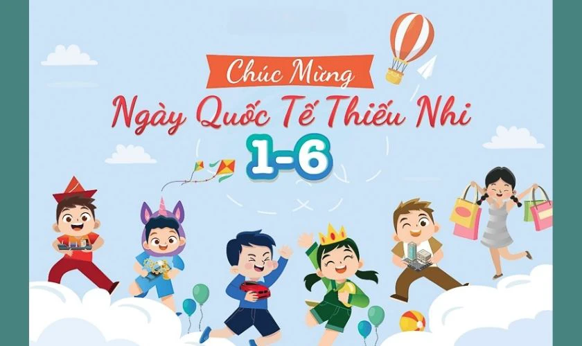 Backdrop Quốc tế Thiếu nhi 2025 đẹp nhất