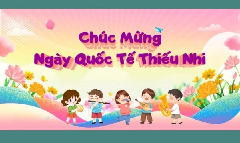 Backdrop Quốc tế Thiếu nhi 2025 chủ đề ước mơ new