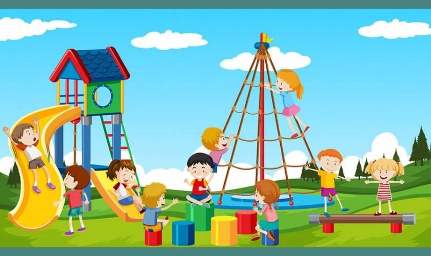 Backdrop Quốc tế Thiếu nhi 2025 tại nhà thiếu nhi