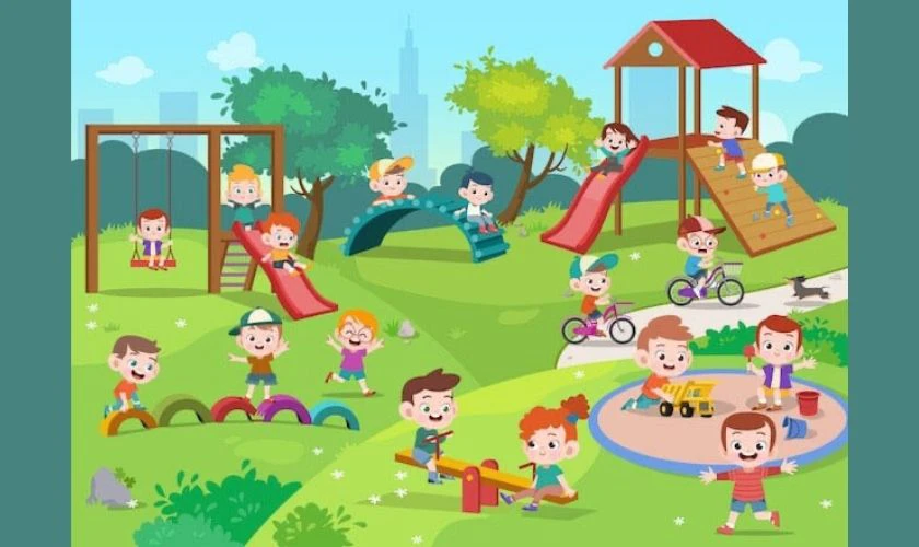 Backdrop Quốc tế Thiếu nhi 2025 tại nhà thiếu nhi đẹp