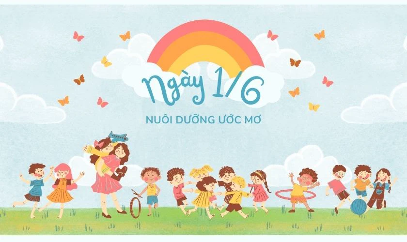 Backdrop 1 tháng 6 ấn tượng