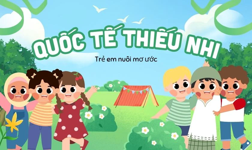 Backdrop 1 tháng 6 đẹp nhất
