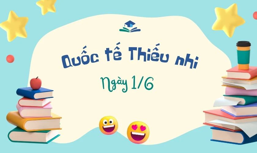 Backdrop 1 tháng 6 Tiếng việt