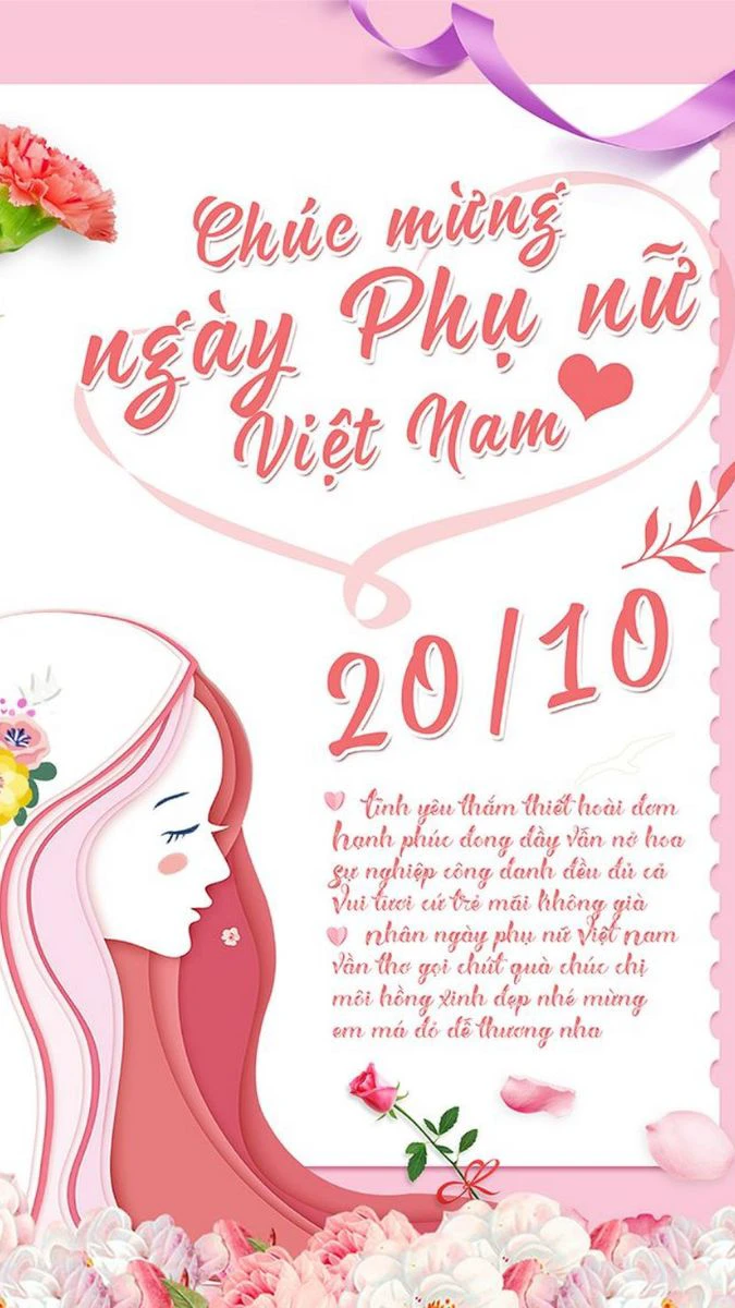 Background 20/10 dọc đẹp