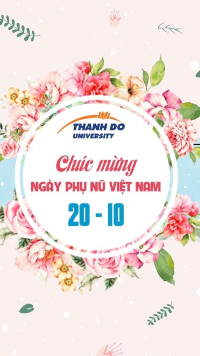 Background dọc chúc mừng ngày Phụ nữ Việt Nam