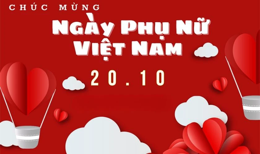 Background 20/10 đỏ