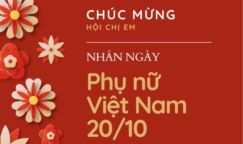 Background chúc mừng 20/10 đỏ