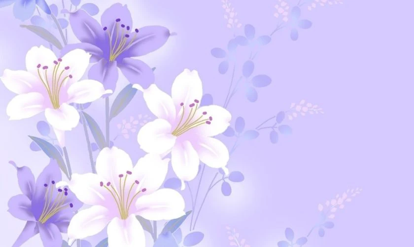 Background ngày 20/10 màu tím