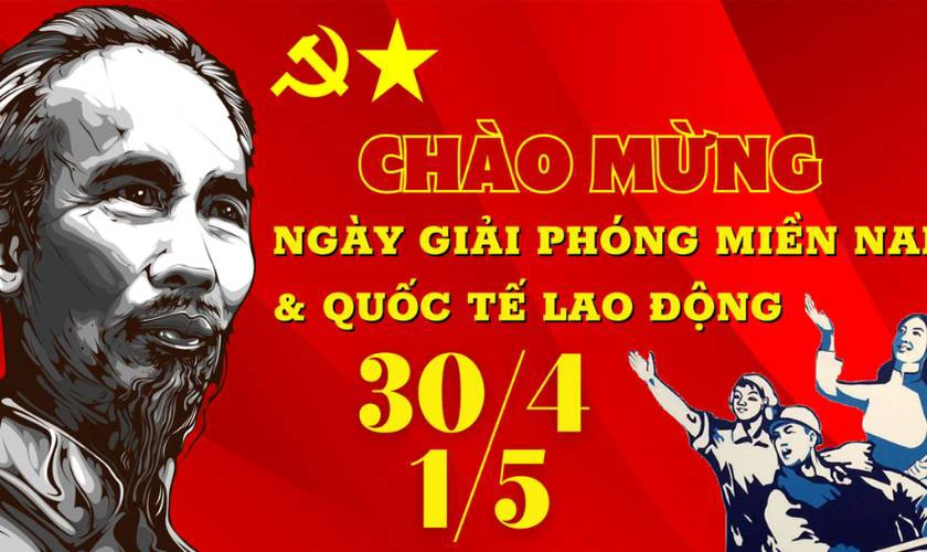 Background 30/4 1/5 2025 dễ thương