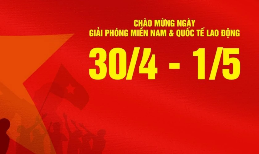 Background 30/4 1/5 2025 dễ thương HD