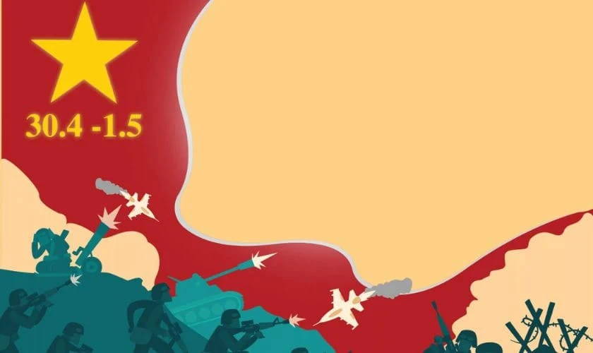 Background 30/4 1/5 2026 đẹp